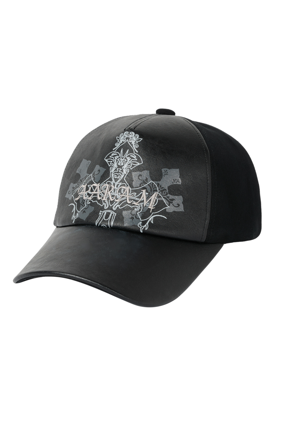 Leather Mixed CROS2 Ball Cap (Black) - AAKAM