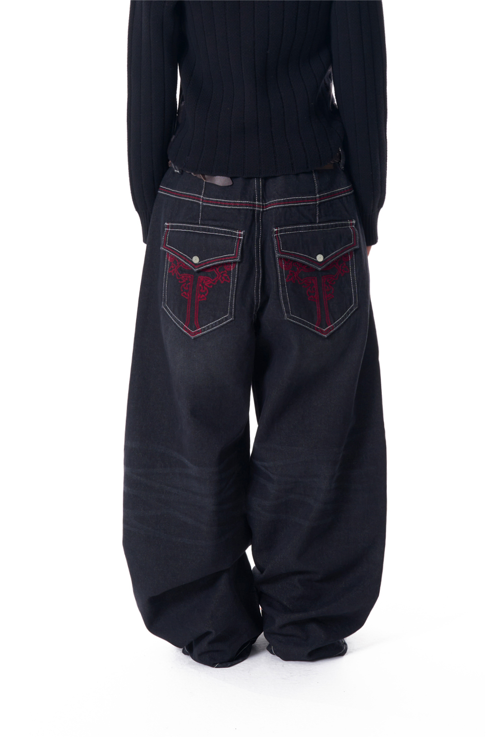 ★AAKAM★ CROS2 Washed Denim Pants 2colors 【送料0/関税0】 ☆AAKAM☆ CROS2 Washed Denim Pants 2colors 【送料0/関税0】