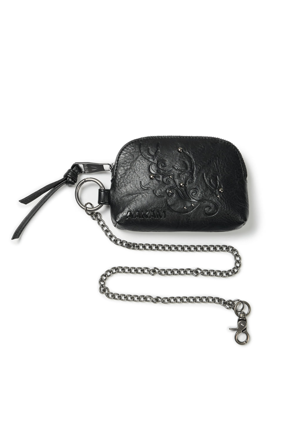 小物 AAKAM Studded Chain Wallet (Black) Studded Chain Wallet (Black) - AAKAM