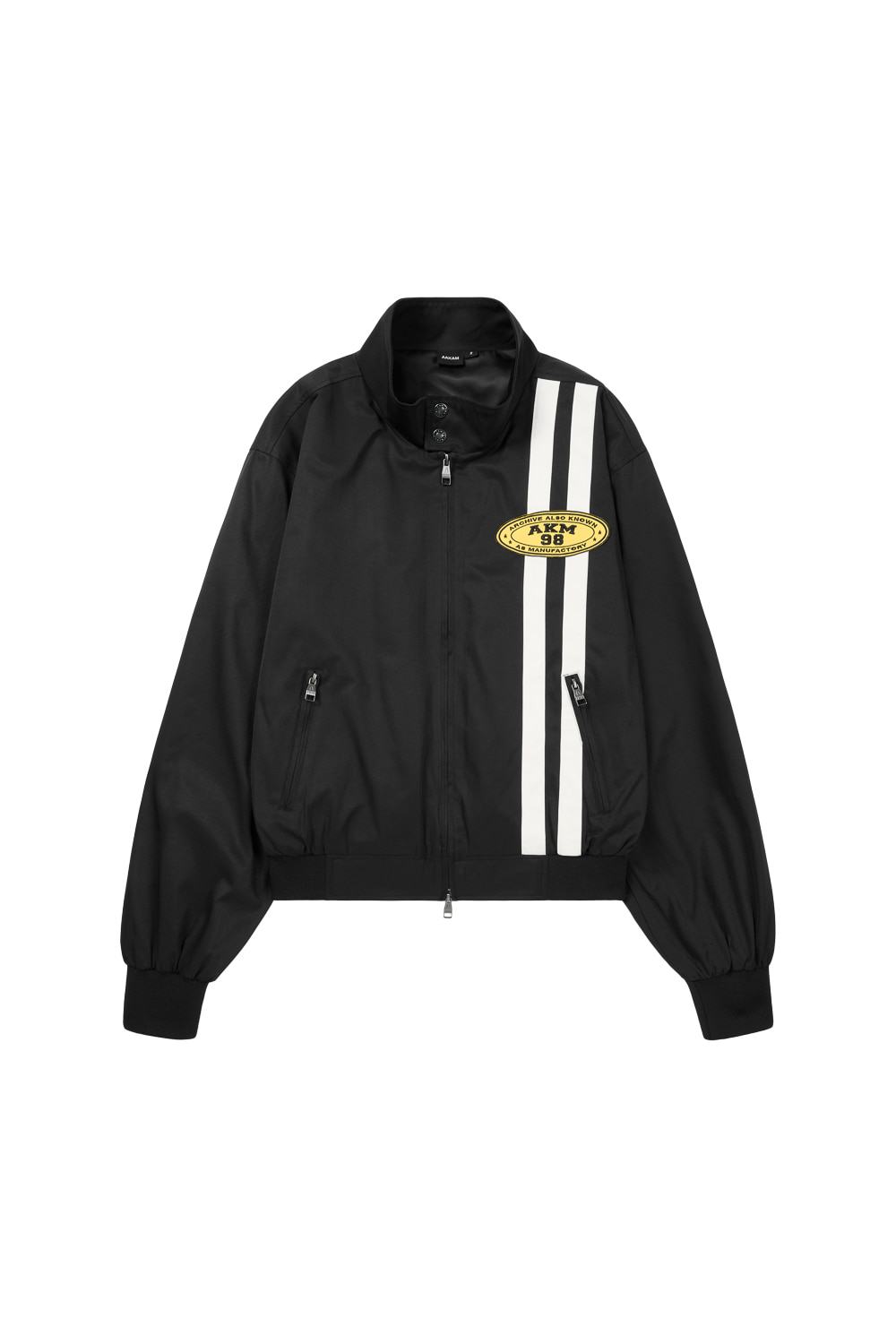 [11.21 예약 배송] 2-Lined Racing Jacket (Black) - AAKAM