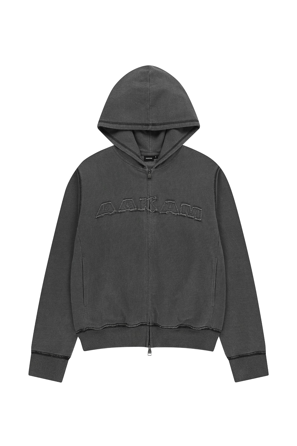 aakam ジップパーカーLogo Patch Zip-Up Hoodie Logo Patch Zip-Up Hoodie (Black) | AAKAM