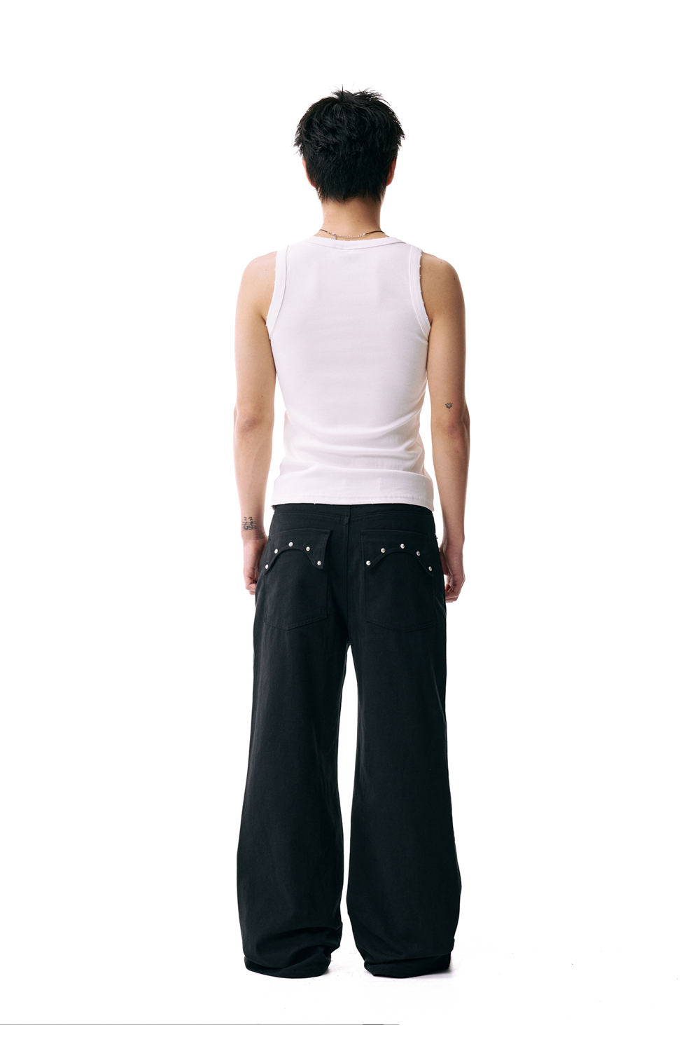 Multi Studded Cotton Pants (Black) | AAKAM