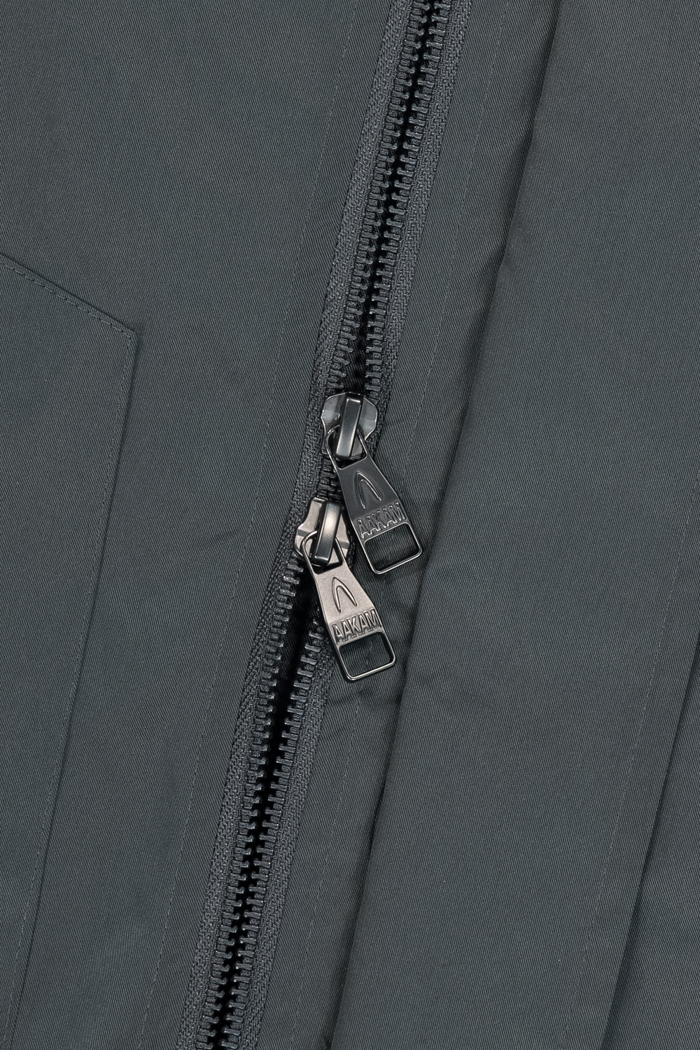 High-Neck Button Jacket (Dark Gray) - AAKAM