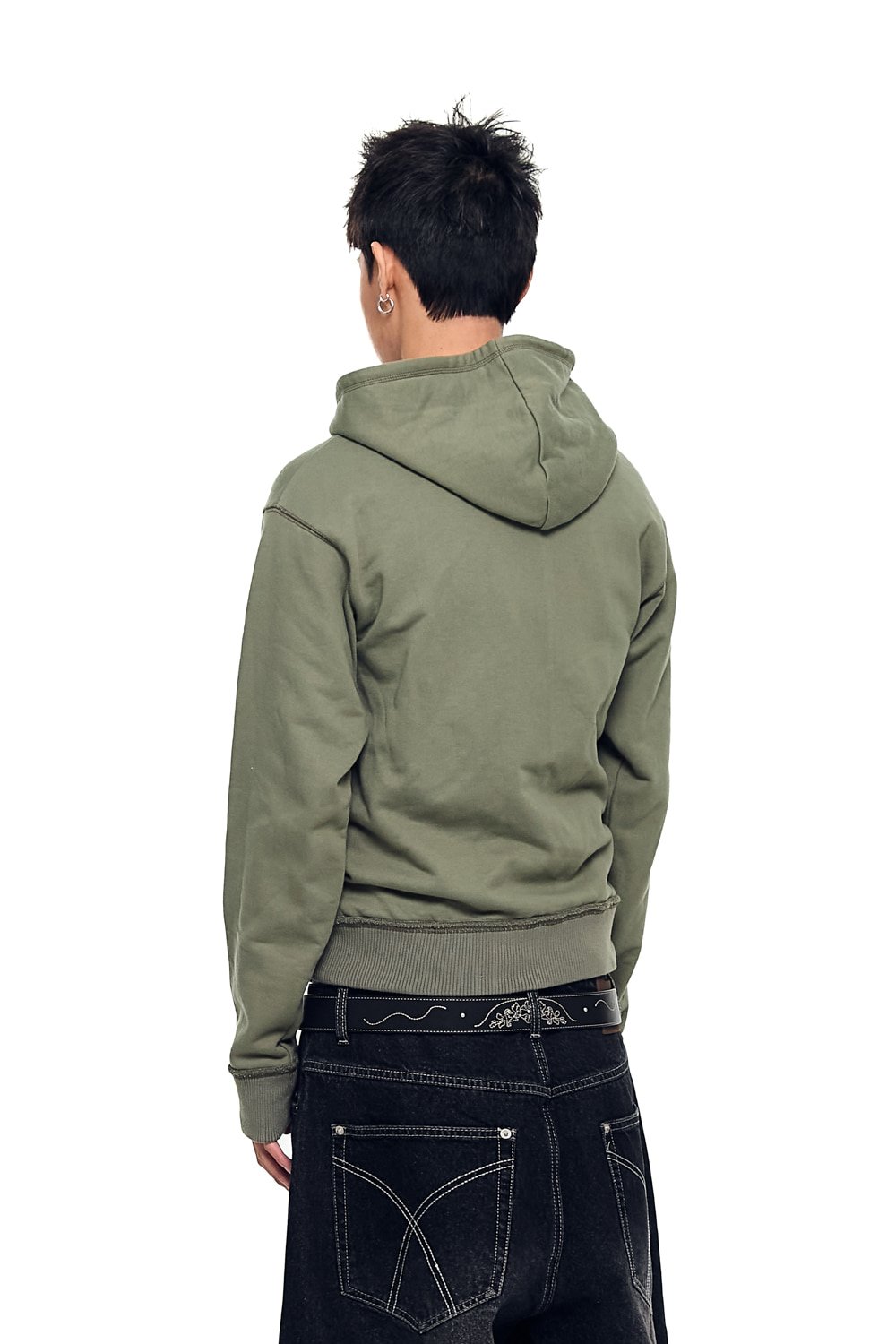 AKM CROS2 Zip-Up Hoodie (Khaki) - AAKAM