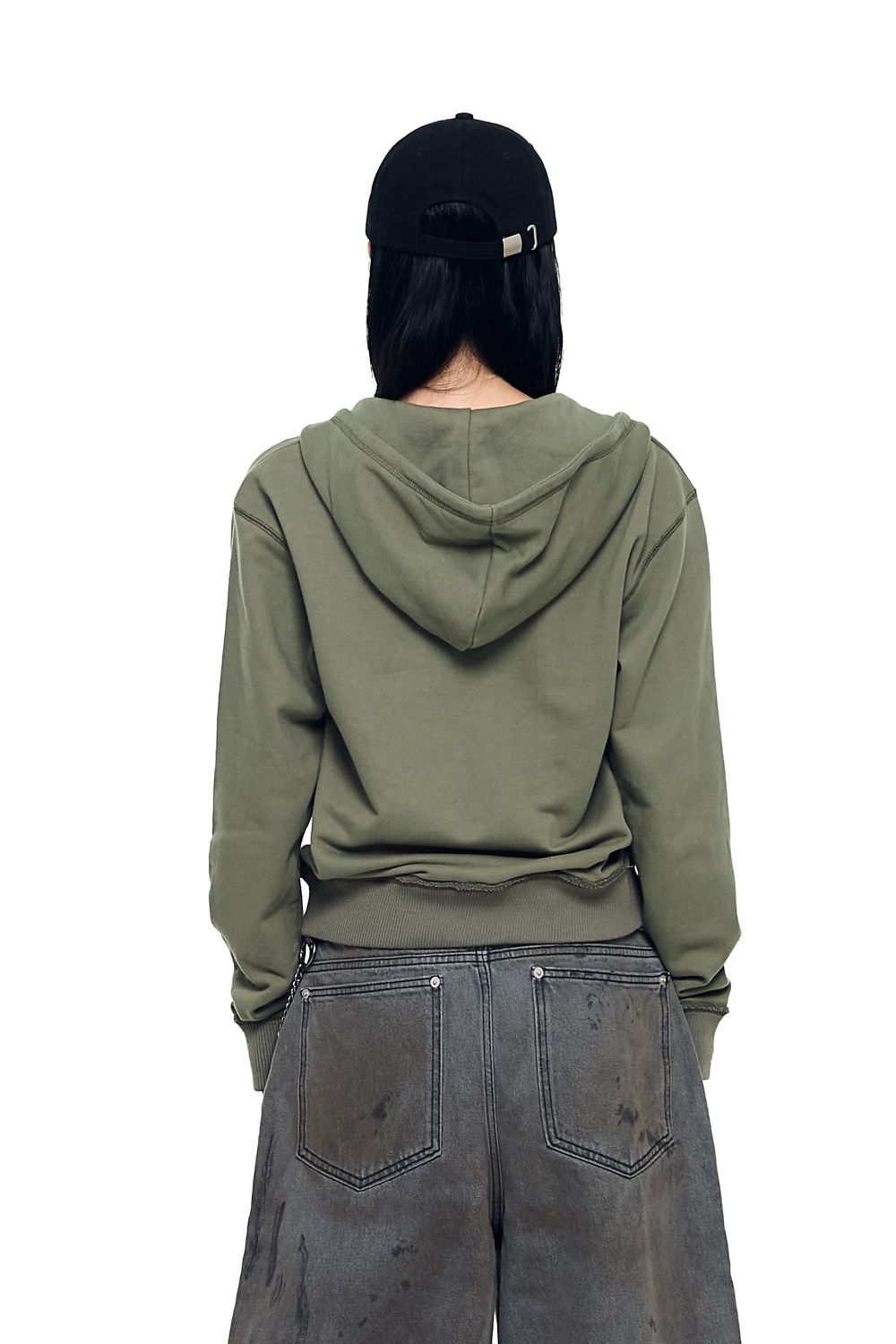AKM CROS2 Zip-Up Hoodie (Khaki) - AAKAM