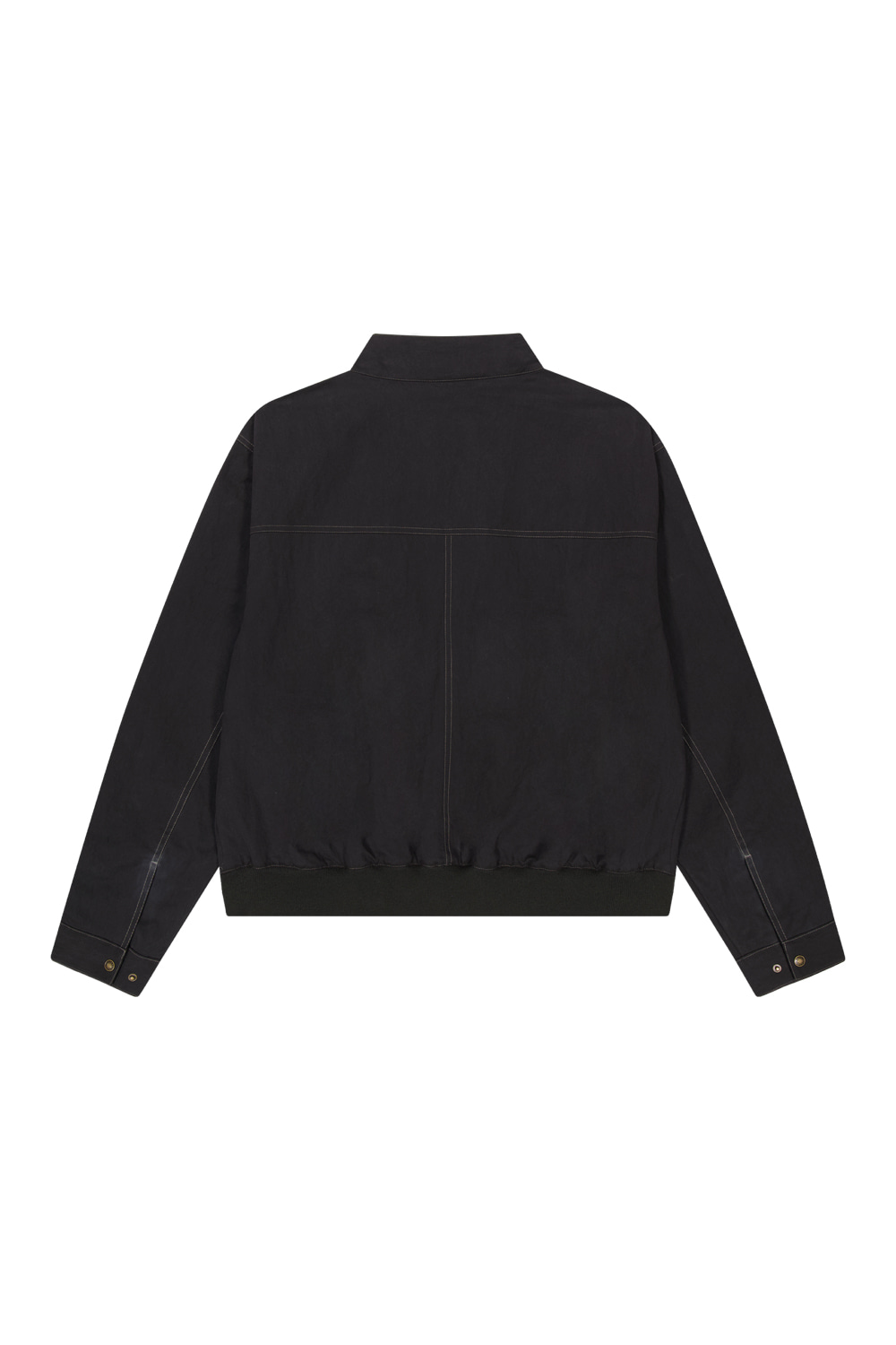 Zippered High Neck Jacket (Black) - AAKAM