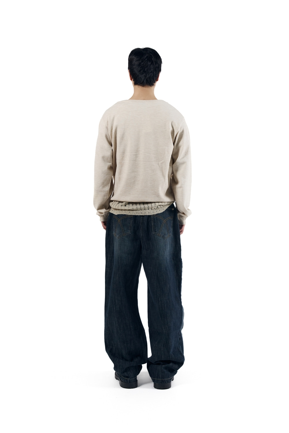 06.11 예약 배송] Scratched Denim Pants (Indigo) - AAKAM