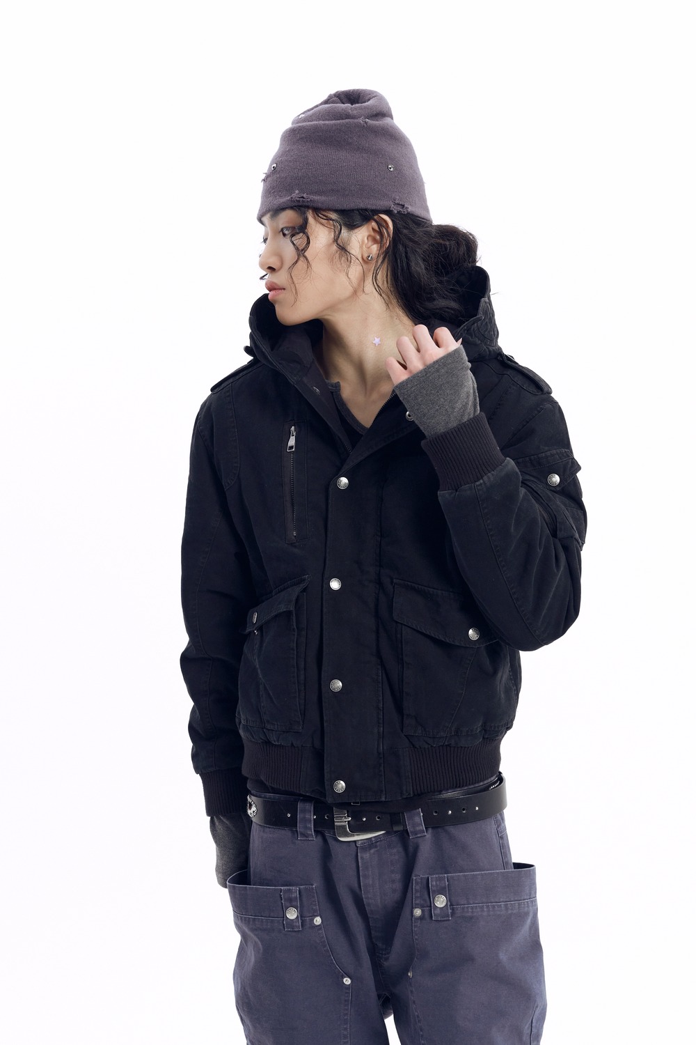 Nova Combat Jacket (Black) - AAKAM