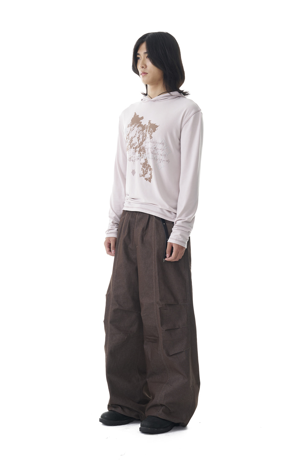 パンツ AAKAM Knee Pin-tuck Printed Denim Pants MUSINSA | AAKAM 98 Printed Knee Pin-tuck Denim Pants (Blue)