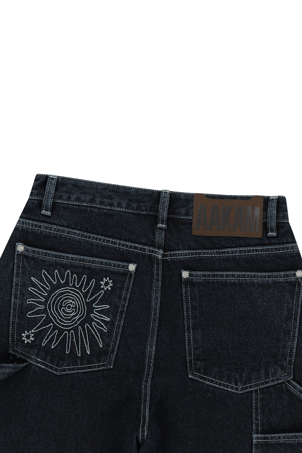 Needlework Carpenter Denim Pants (Blue) - AAKAM