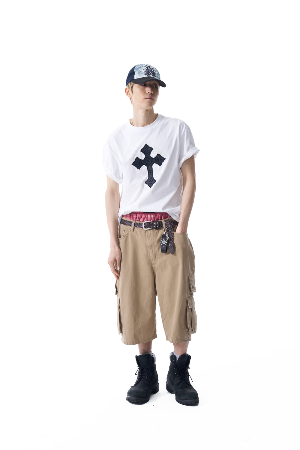 ◆25SS AAKAM AKM CROS2 Half Top/2色◆ AKM CROS2 Half Top (White) - AAKAM