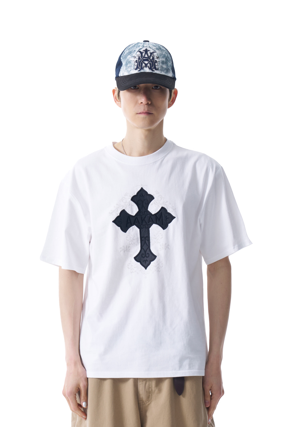 ★AAKAM★ AKM CROS2 Half Top MUSINSA公式 | AAKAM AKM CROS2 Half Top (White)