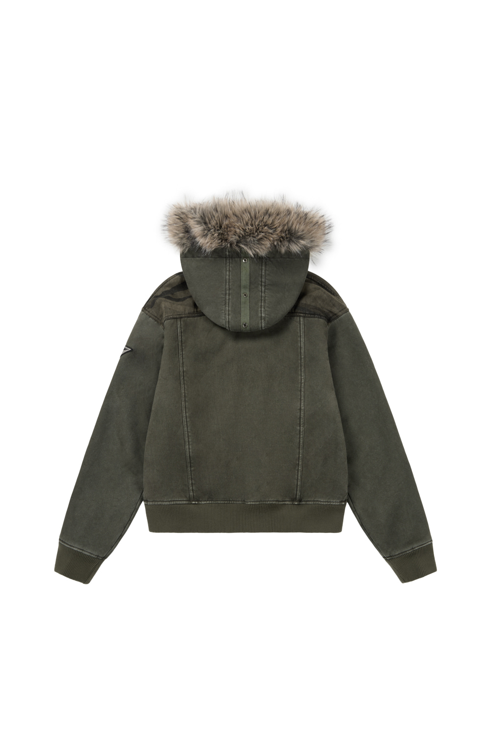 Fur Camo Contrast Jacket (Khaki) - AAKAM