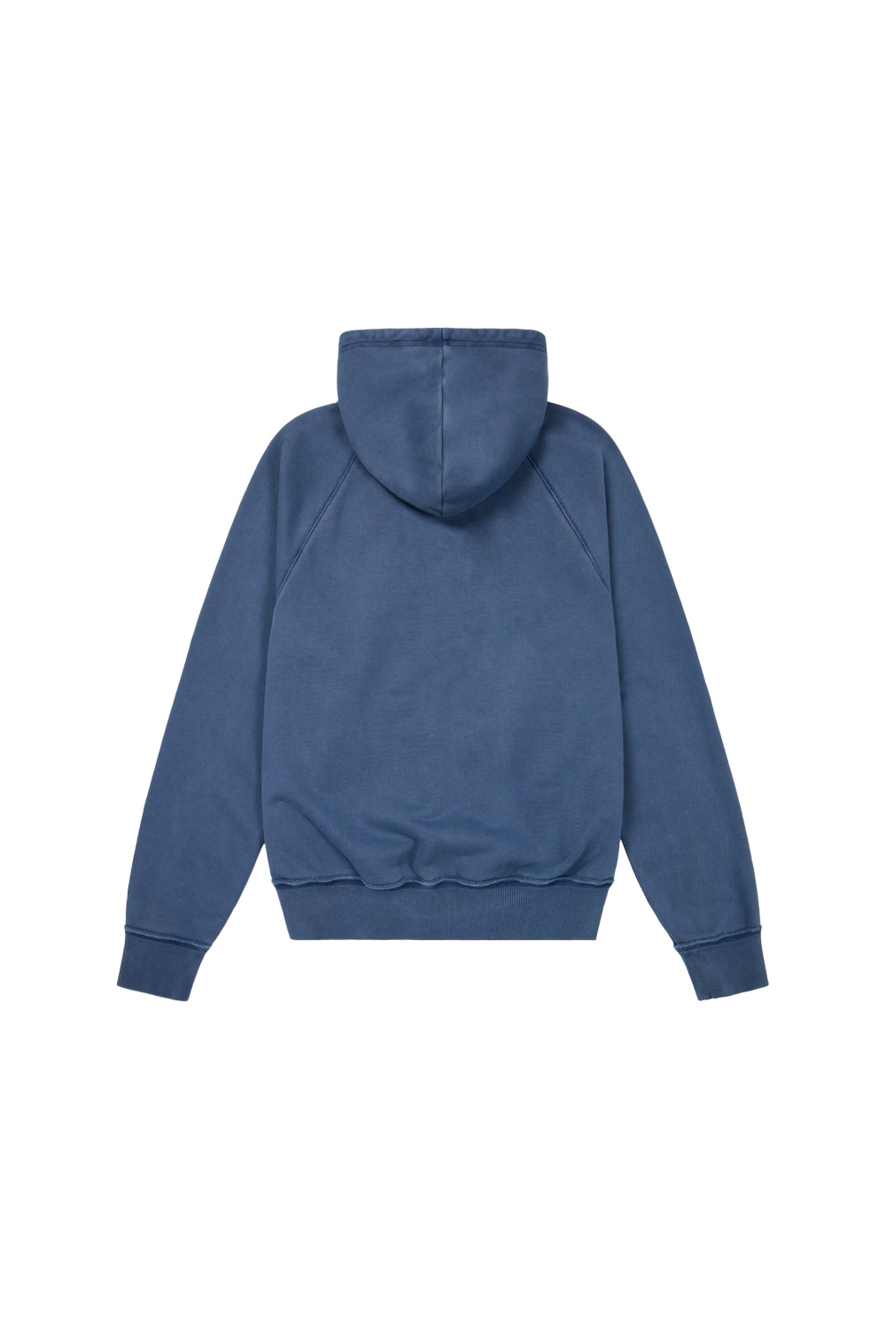 Pigment Dyed Cross Zip-Up Hoodie (Blue) - AAKAM Pigment Dyed Cross Zip-Up Hoodie (Blue) - AAKAM