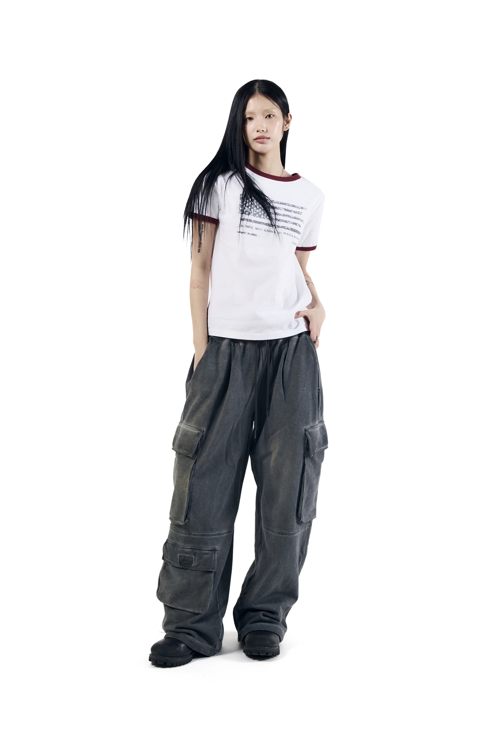 Star-Spangled Ringer Top (White) - AAKAM