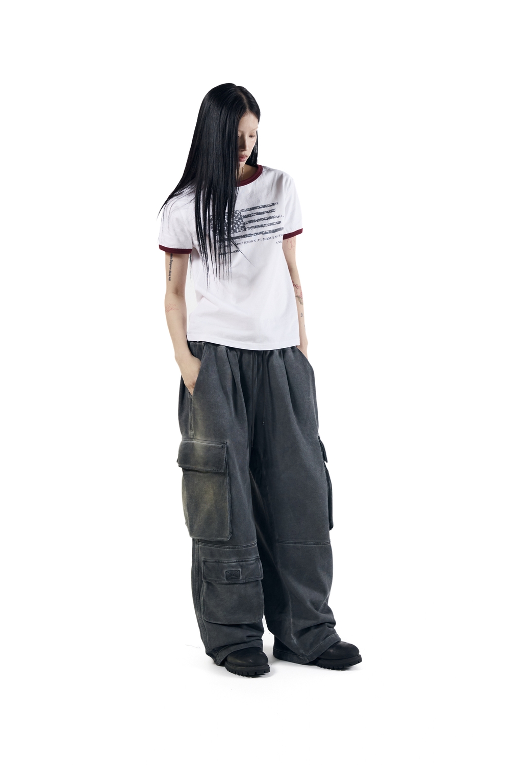 Star-Spangled Ringer Top (White) - AAKAM