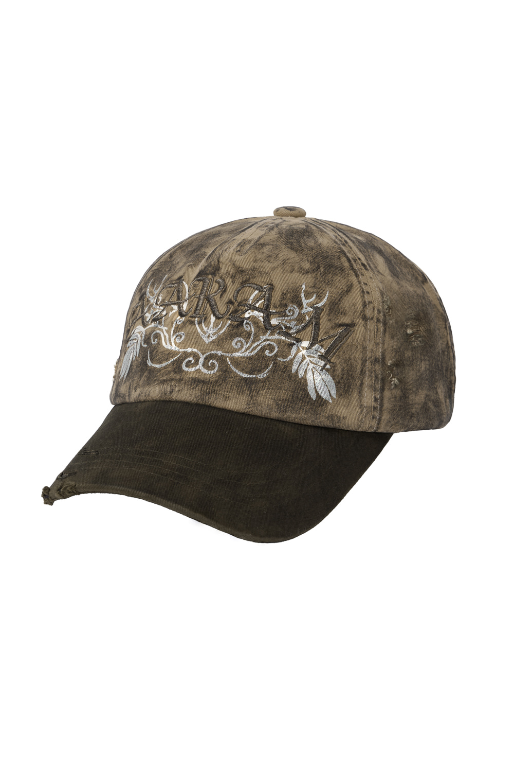 【AAKAM】Leather Mixed CROS2 Ball Cap Adjustable Men's Leather Cap,Baseball Cap,Metal Buckle