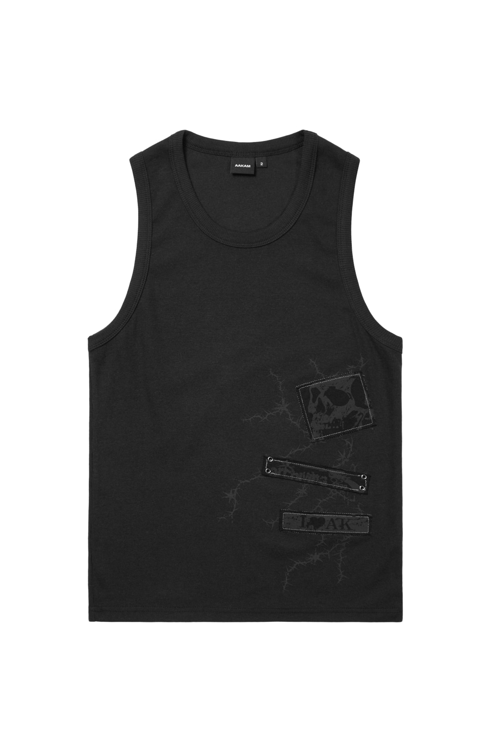 ●AAKAM● 25SS Eyelet Contrast Camo Sleeveless MUSINSA | AAKAM Eyelet Contrast Camo Sleeveless (Black)