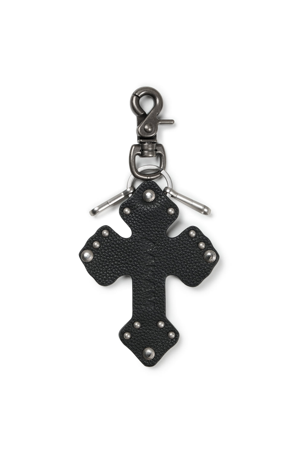 AAKAM Studded Chain Wallet (Black) AAKAM】Studded Leather Keyring