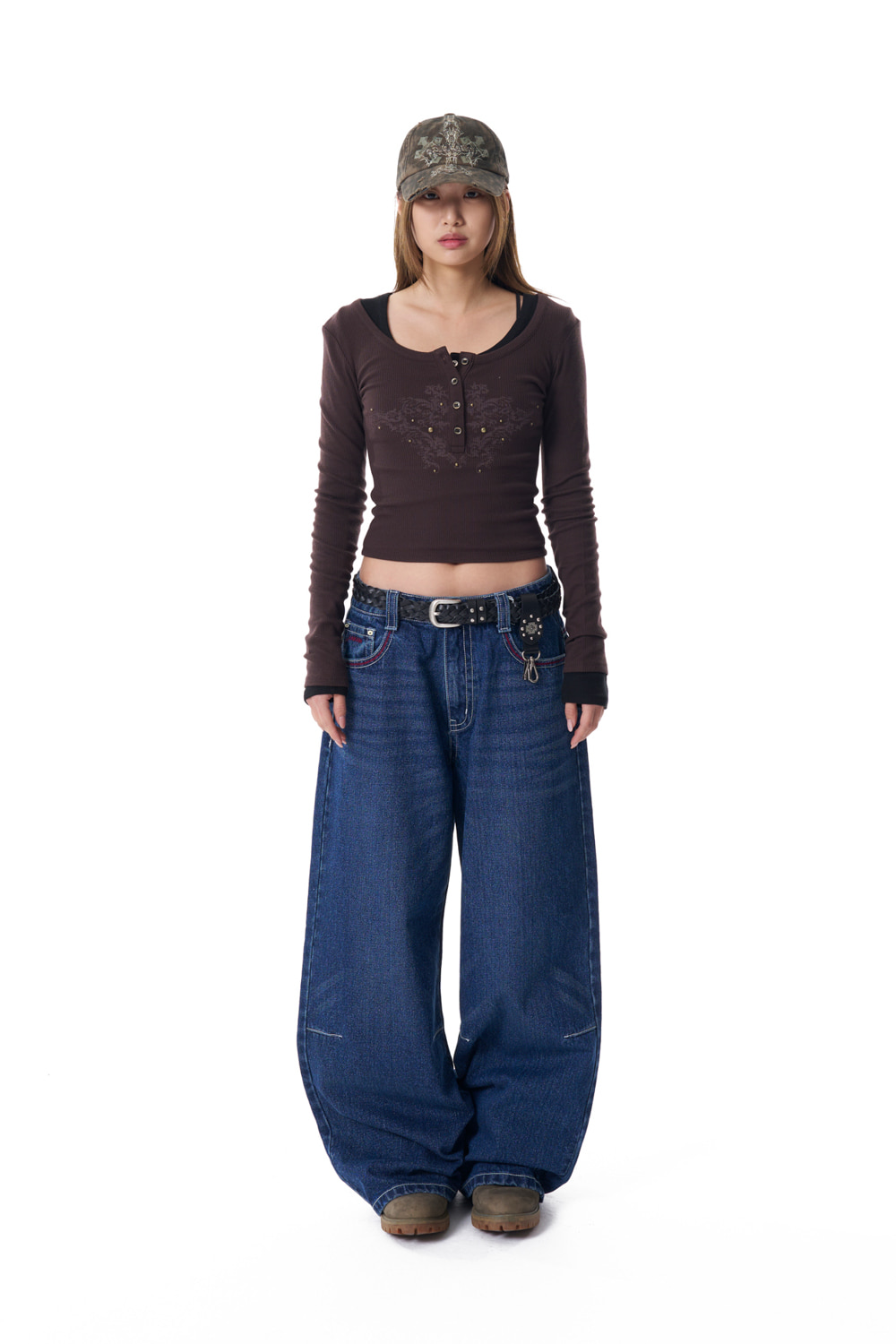【AAKAM】CROS2 Washed Denim Pants Blue CROS2 Washed Denim Pants (Blue) - AAKAM
