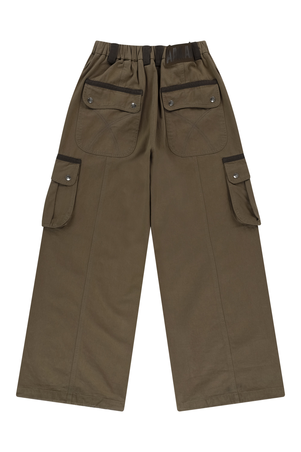 8.19 예약 배송] Knee Pin-tuck Contrast Cargo Pants (Brown