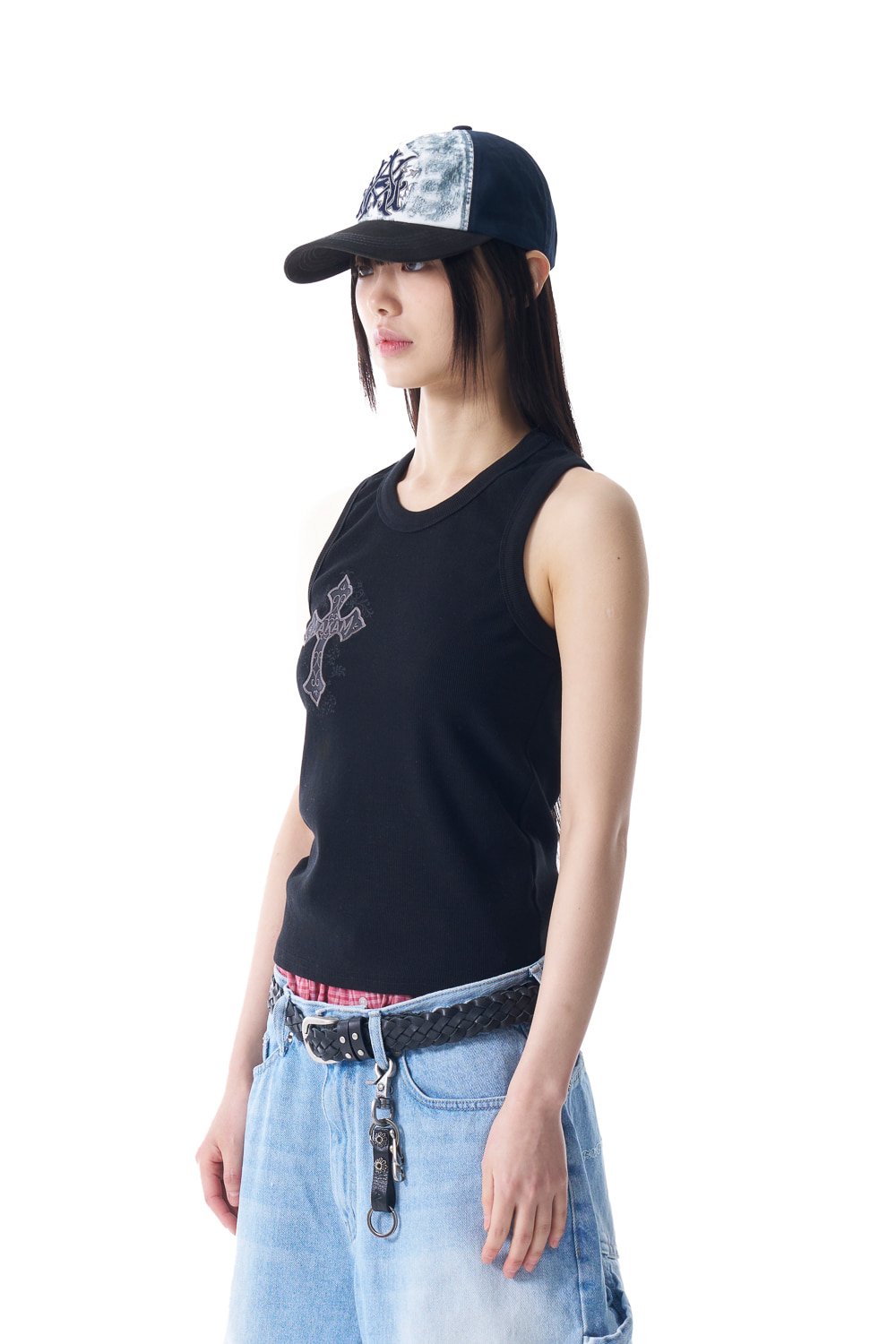 AAKAM ■ AKM CROS2 Sleeveless タンクトップ MUSINSA公式 | AAKAM AKM CROS2 Sleeveless (White)