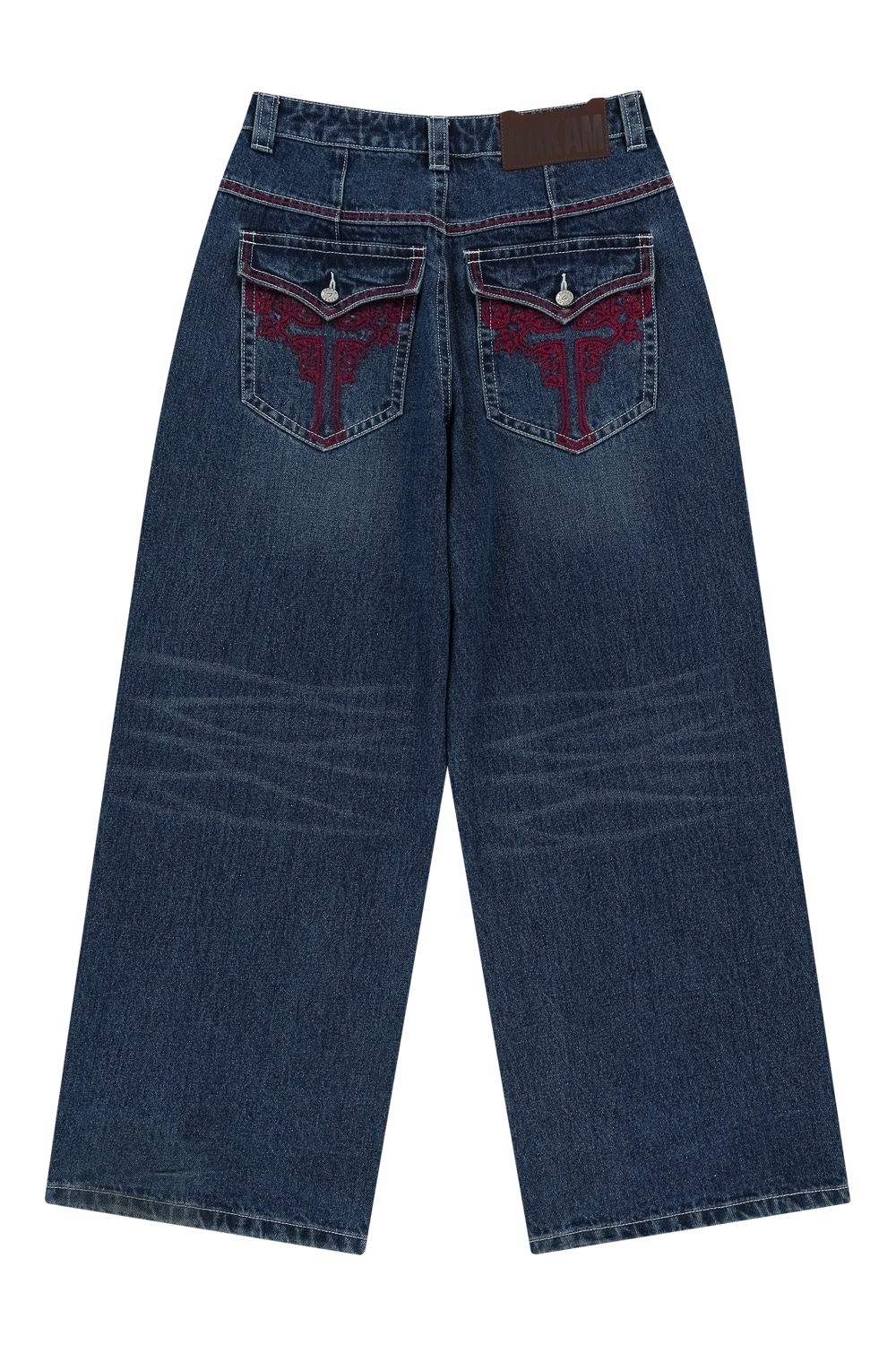 【AAKAM】CROS2 Washed Denim Pants ★男女兼用★追跡付 MUSINSA | AAKAM CROS2 Washed Denim Pants (Black)