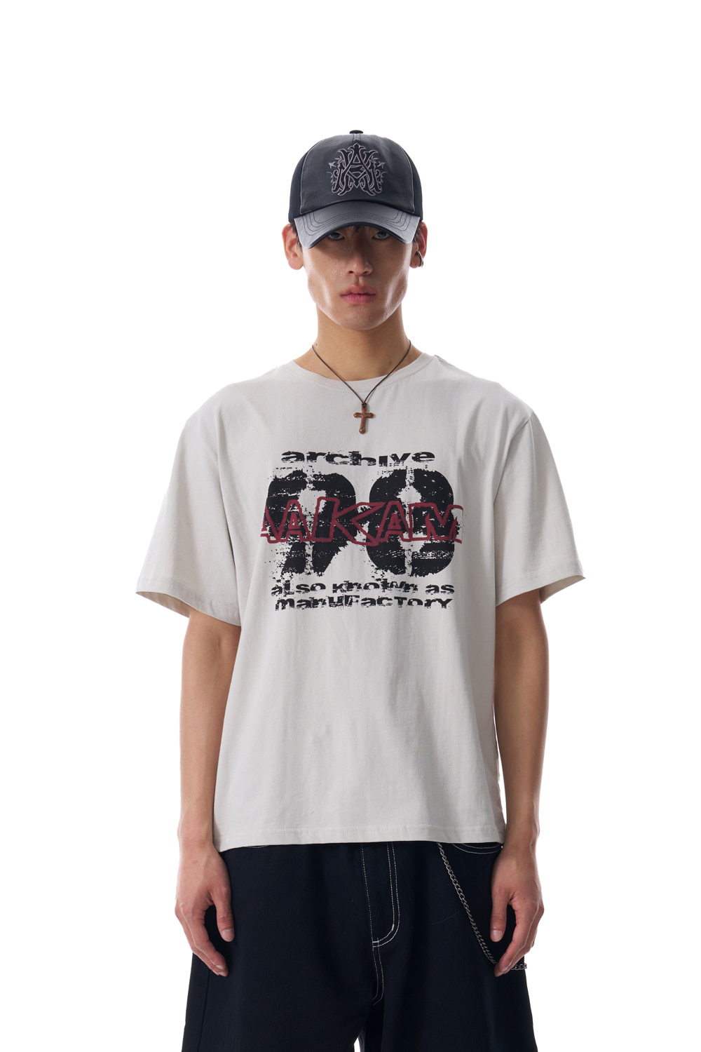 Painted 98 Half Top (Light Gray) - AAKAM