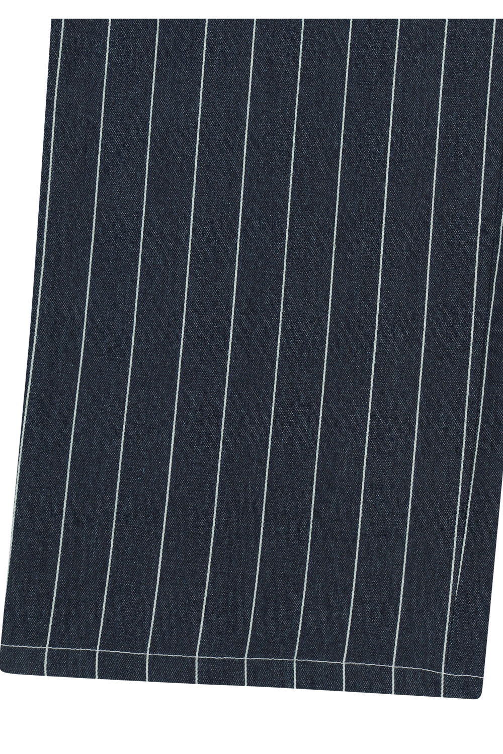 Striped Cinch Back Denim Pants (Blue) - AAKAM