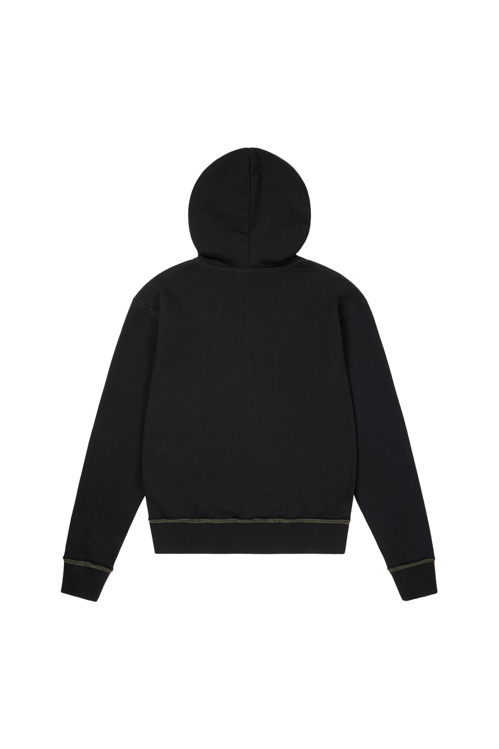 AAKAM　Contrast Patch Zip-Up Hoodie Contrast Patch Zip-Up Hoodie (Black) - AAKAM