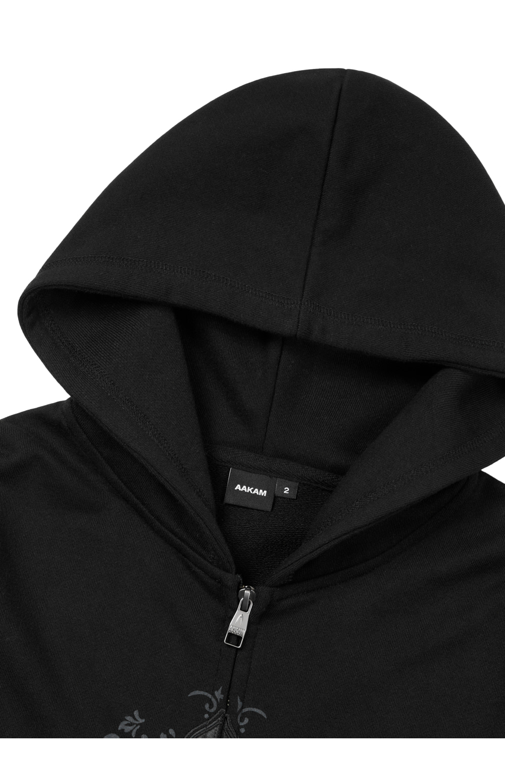 AKM CROS2 Zip-Up Hoodie (Black) - AAKAM