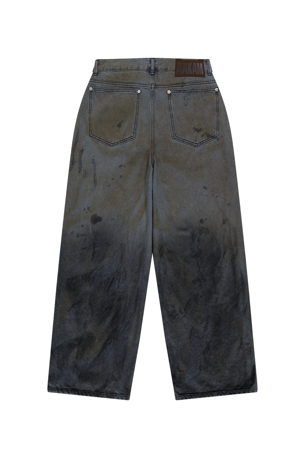 Dirty Gradation Denim Pants (Gray) | AAKAM