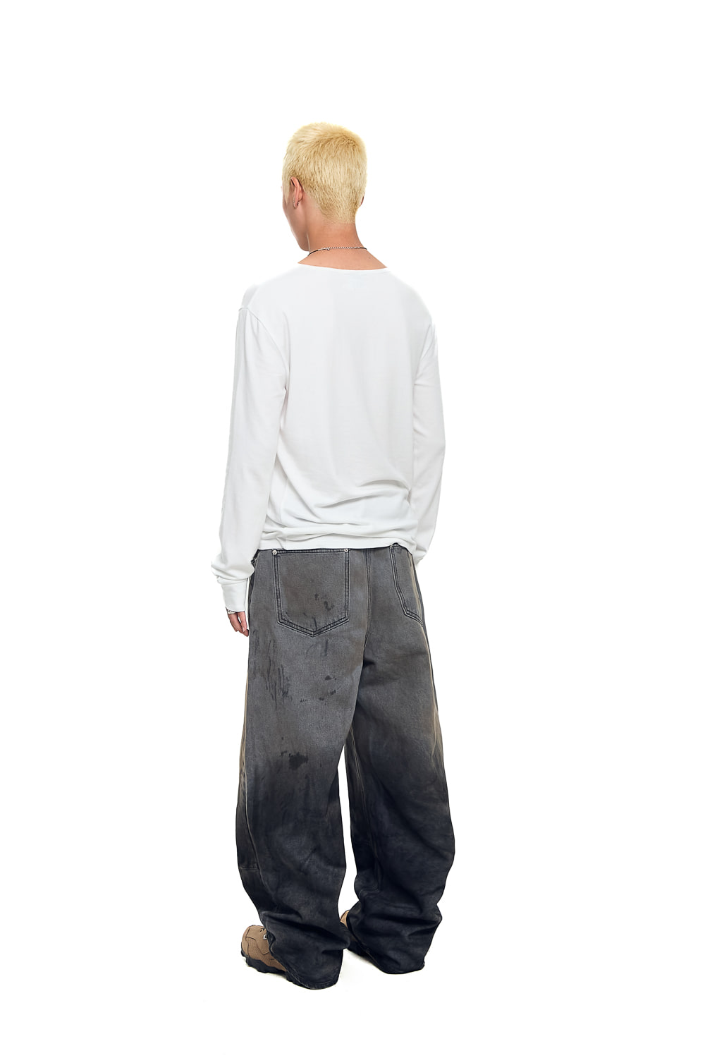 パンツ AAKAM Dirty Gradation Denim Pants (Gray) Dirty Gradation Denim Pants (Gray) - AAKAM
