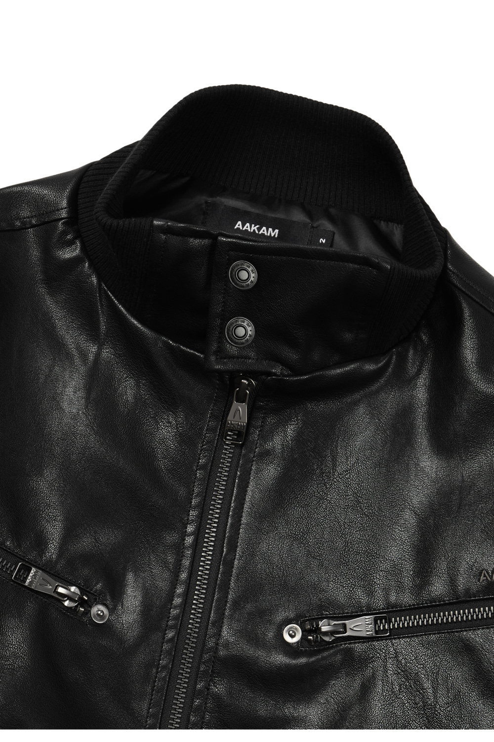 AAKAM High-Neck Button Jacket サイズ1 AAKAM □ High-Neck Button Jacket