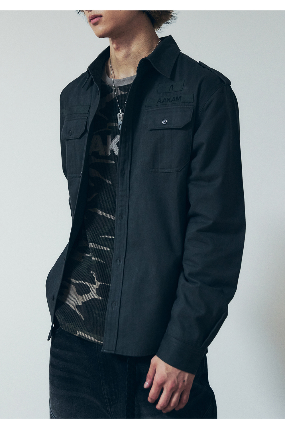 Military Field Shirts (Dark Gray) - AAKAM