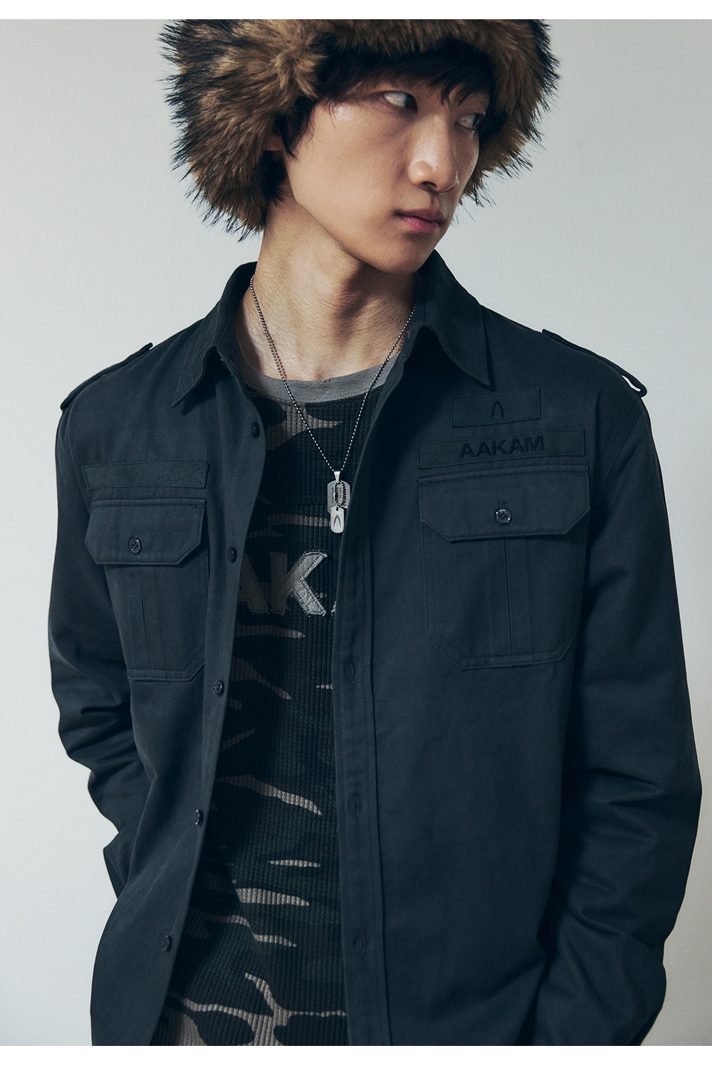 Military Field Shirts (Dark Gray) - AAKAM