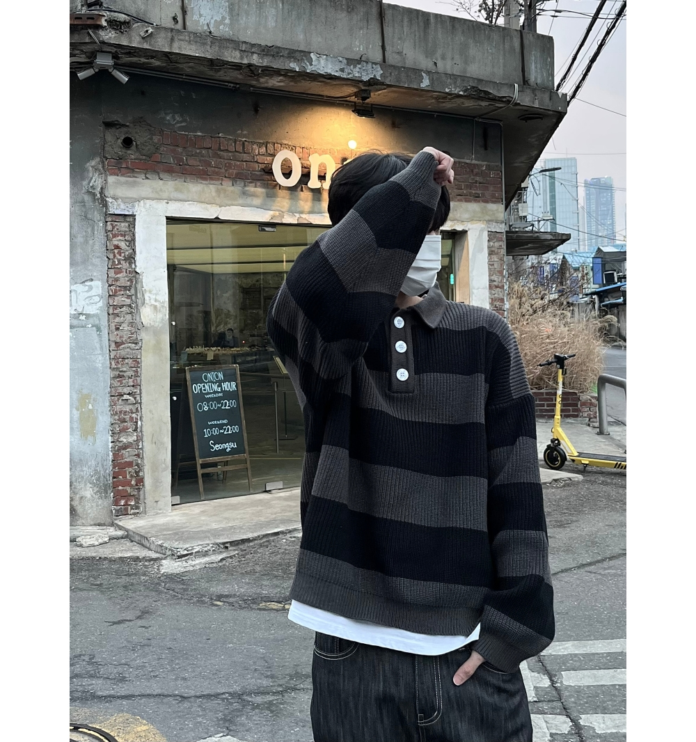 긴팔 티셔츠 모델 착용 이미지-S1L41