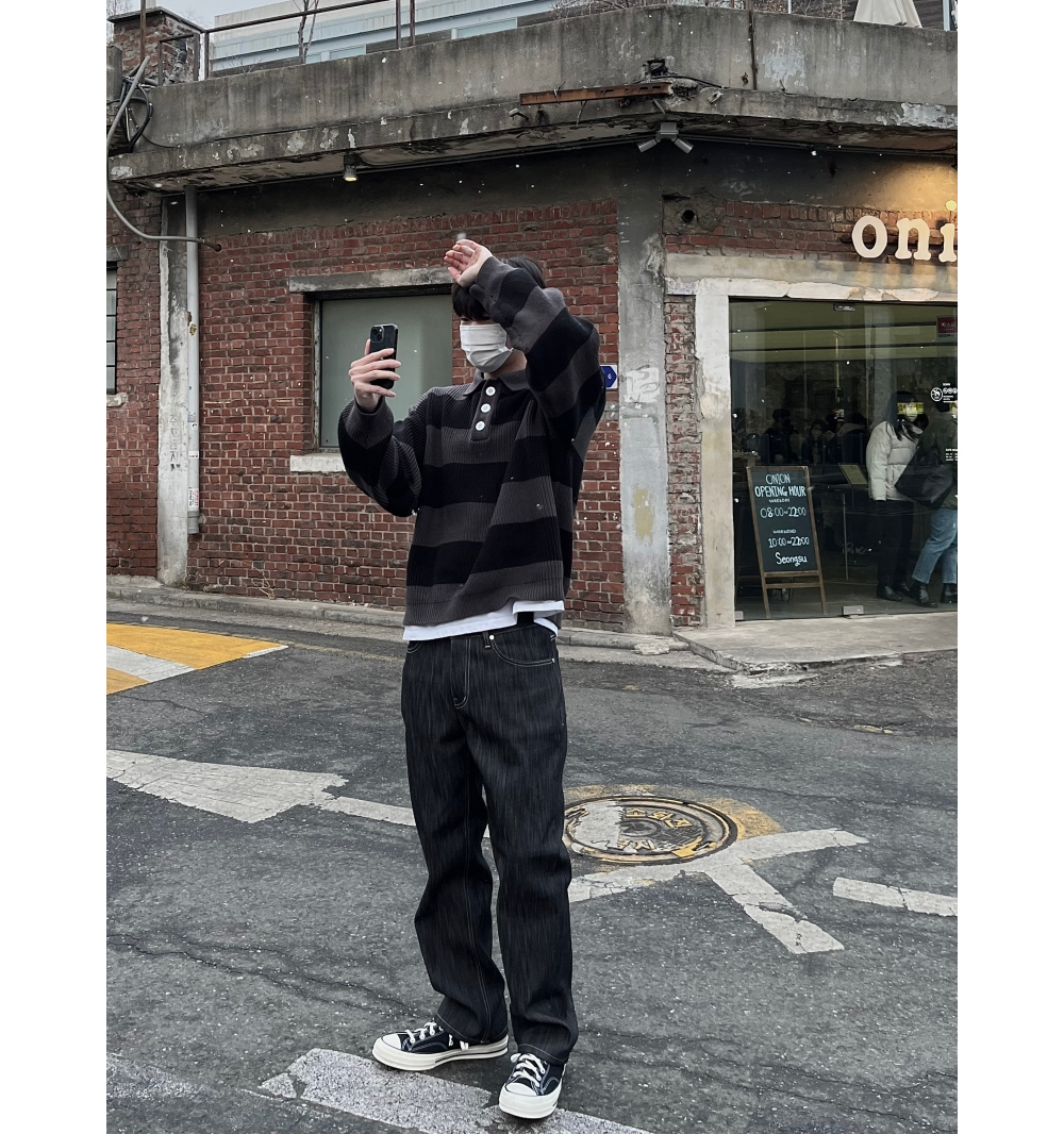 긴팔 티셔츠 모델 착용 이미지-S1L30