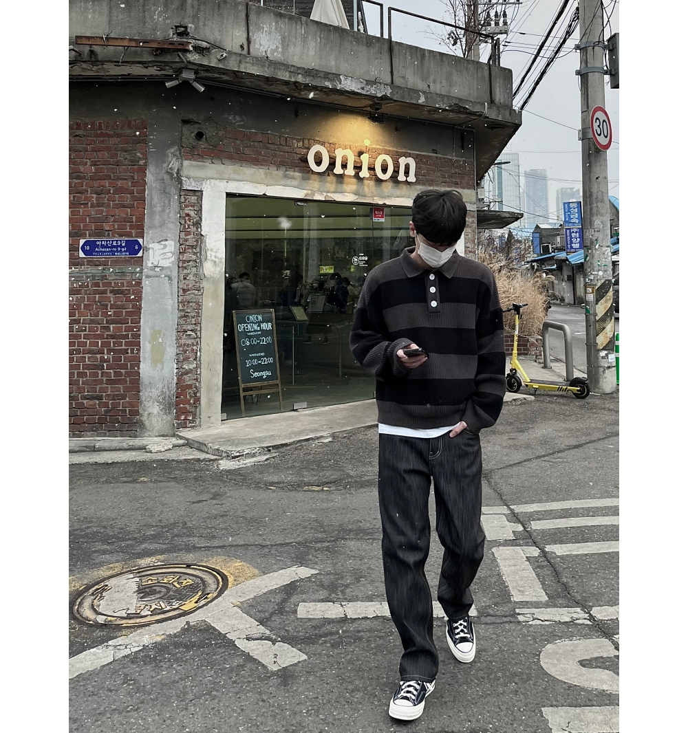 긴팔 티셔츠 모델 착용 이미지-S1L39