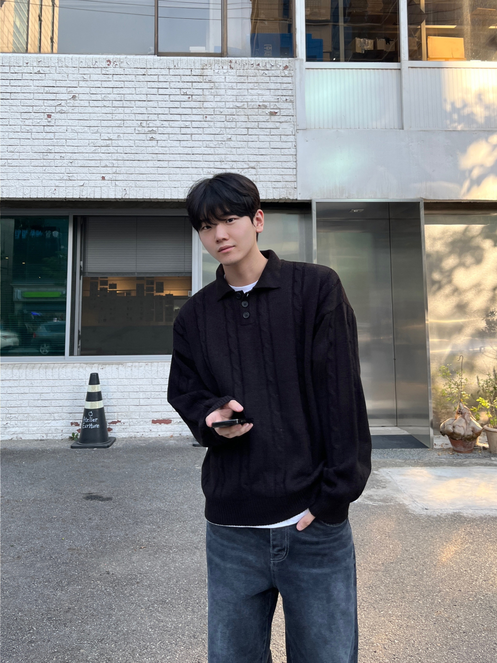 재킷 모델 착용 이미지-S49L18