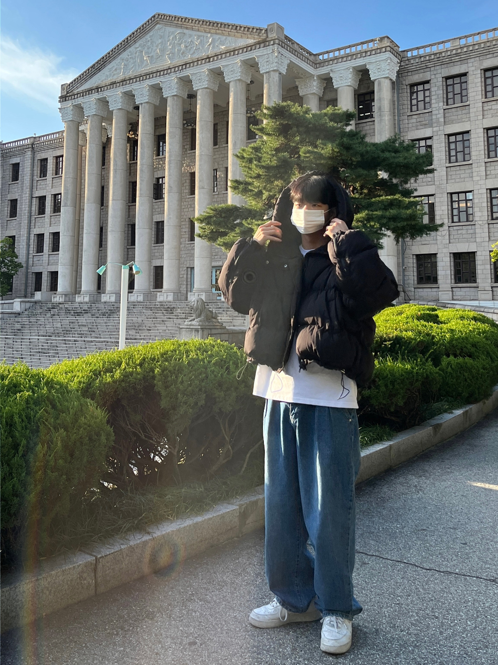 패딩 모델 착용 이미지-S60L19