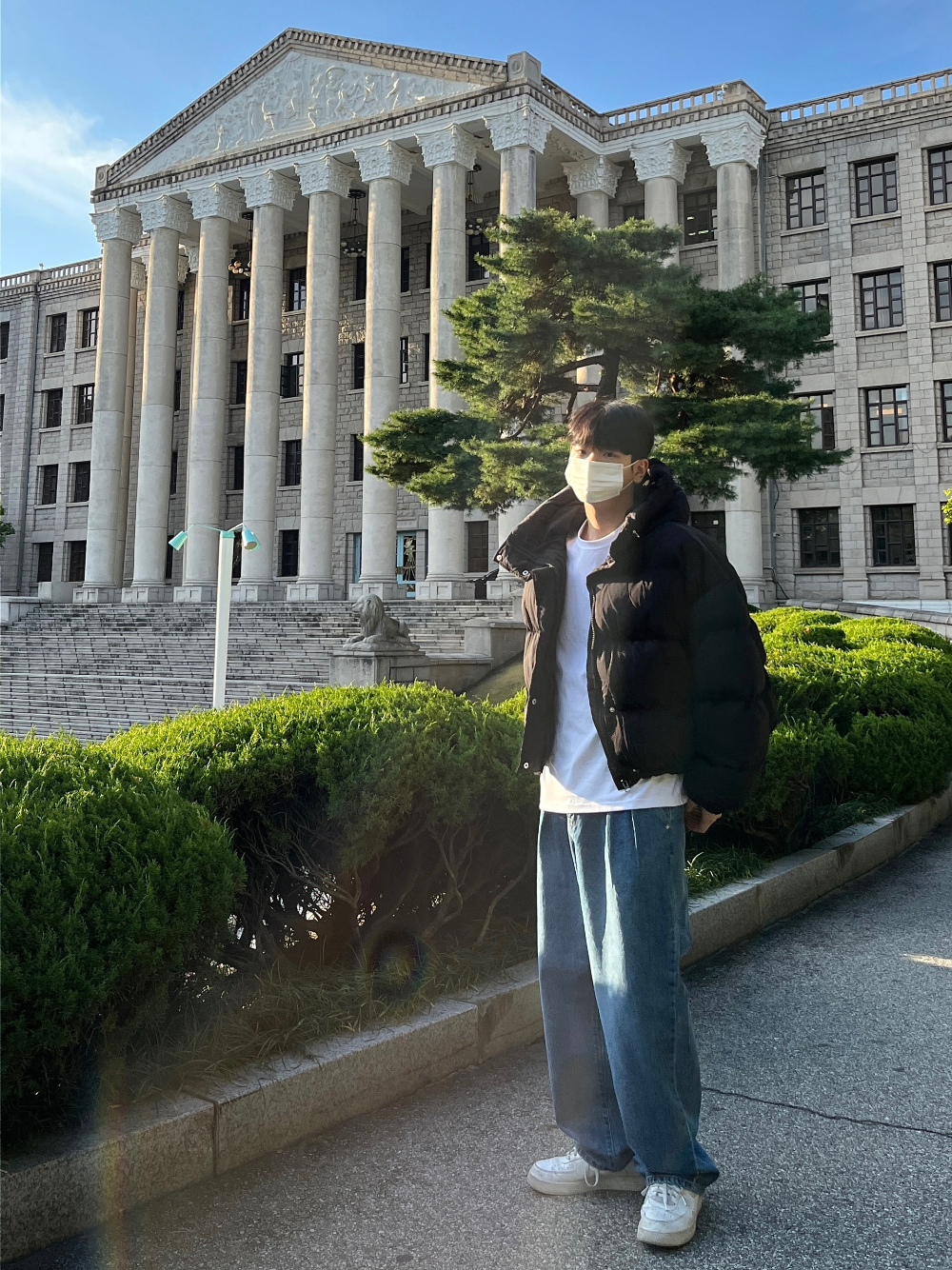 패딩 모델 착용 이미지-S60L17