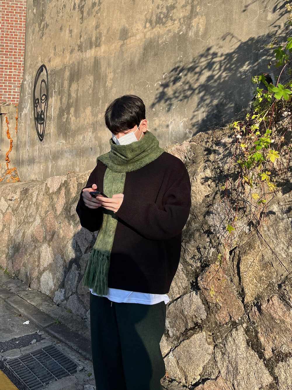 머플러 모델 착용 이미지-S65L19