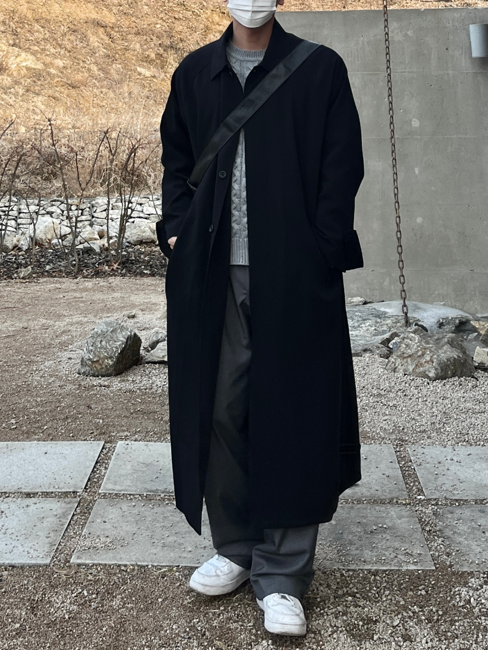 코트 모델 착용 이미지-S63L8