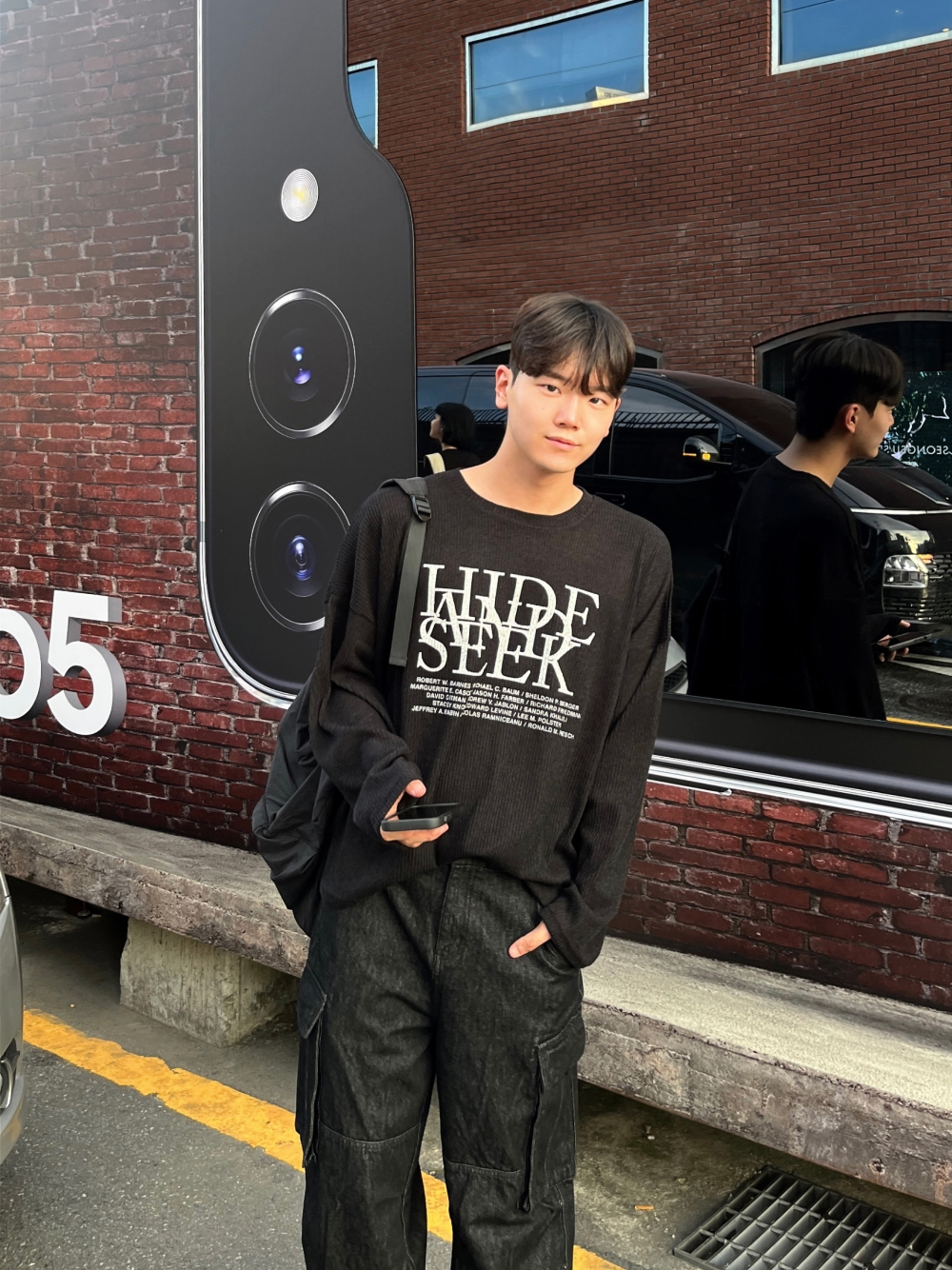 바지 모델 착용 이미지-S71L3