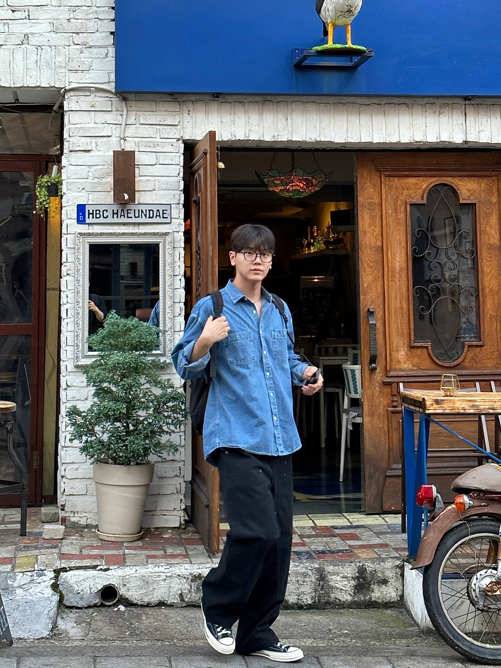바지 모델 착용 이미지-S68L19