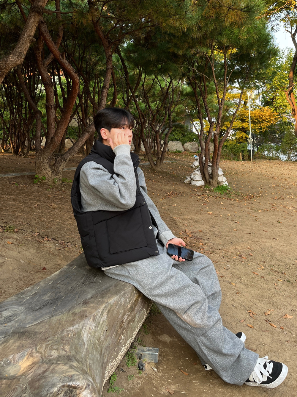 패딩 모델 착용 이미지-S68L26