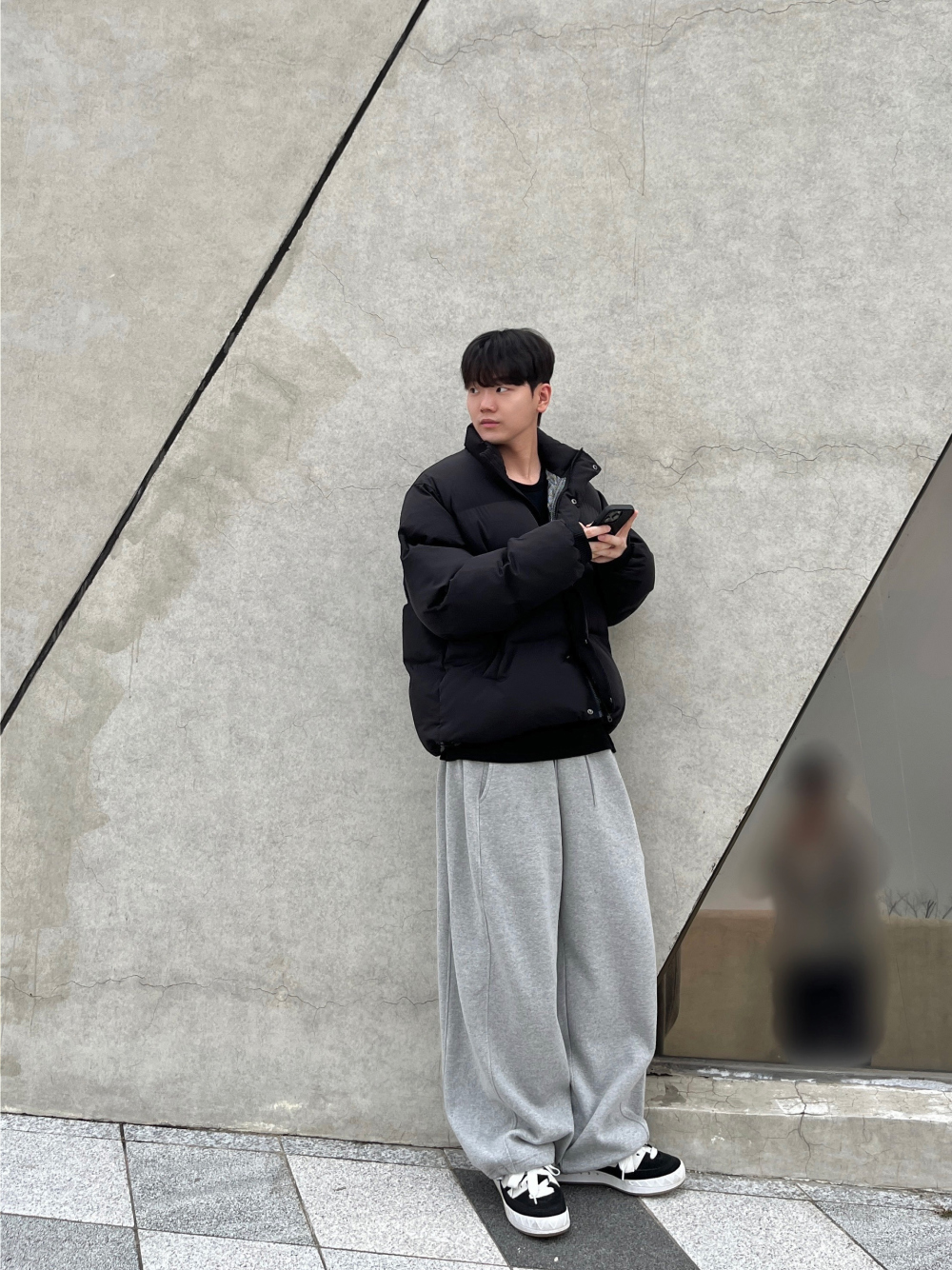 바지 모델 착용 이미지-S65L21