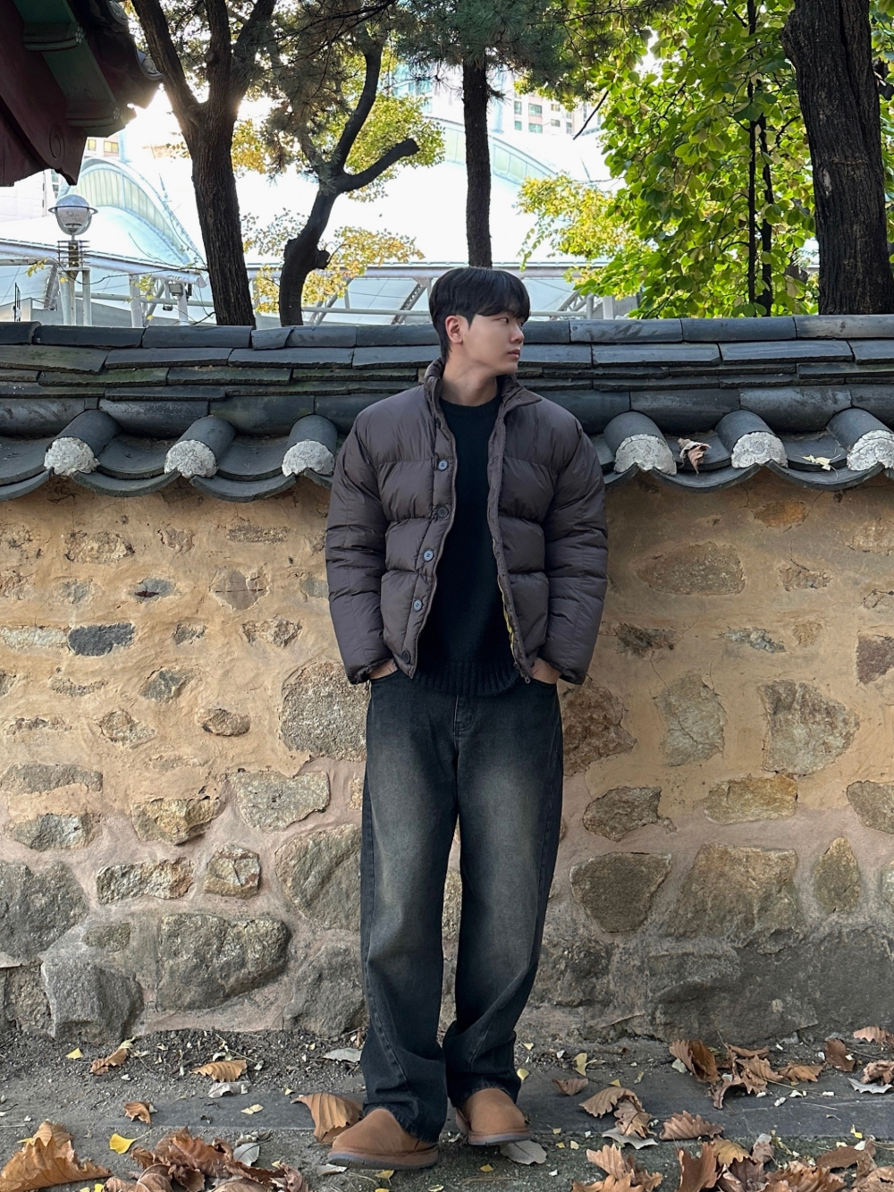 패딩 모델 착용 이미지-S83L20
