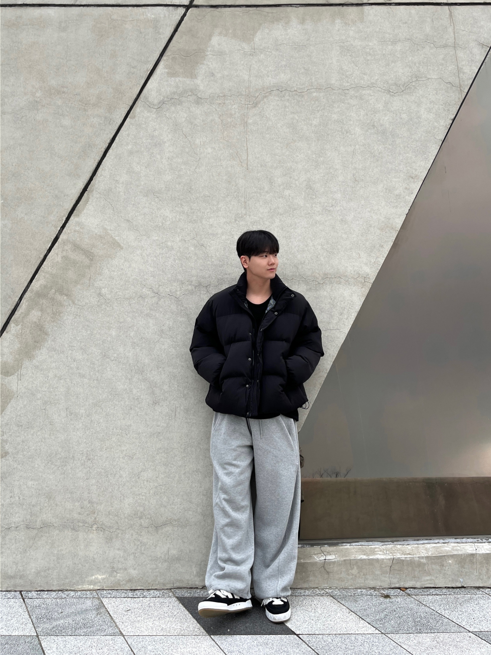패딩 모델 착용 이미지-S84L34